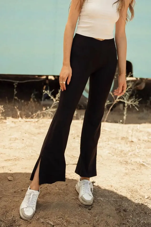 Khloe Leggings In Black Black Women Bohme Loungewear