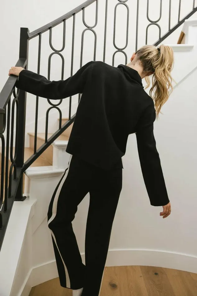 Kiara Knit Sweater In Black Black Women Bohme Sets