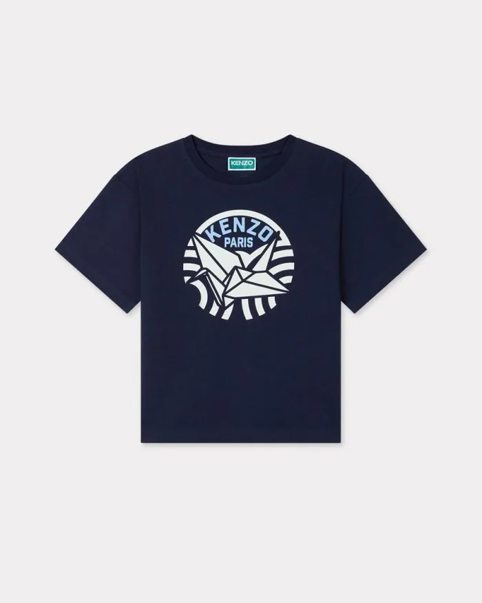 Kids 039East West039 Cotton Tshirt Navy Blue Kenzo Tshirts And Sweatshirts
