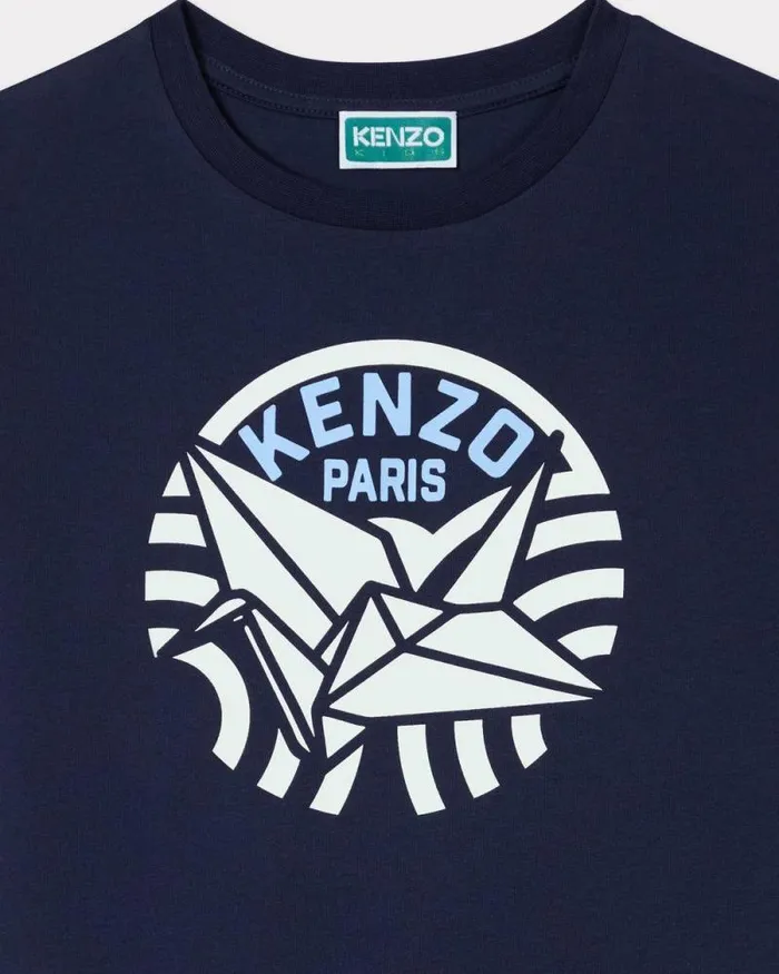 Kids 039East West039 Cotton Tshirt Navy Blue Kenzo Tshirts And Sweatshirts