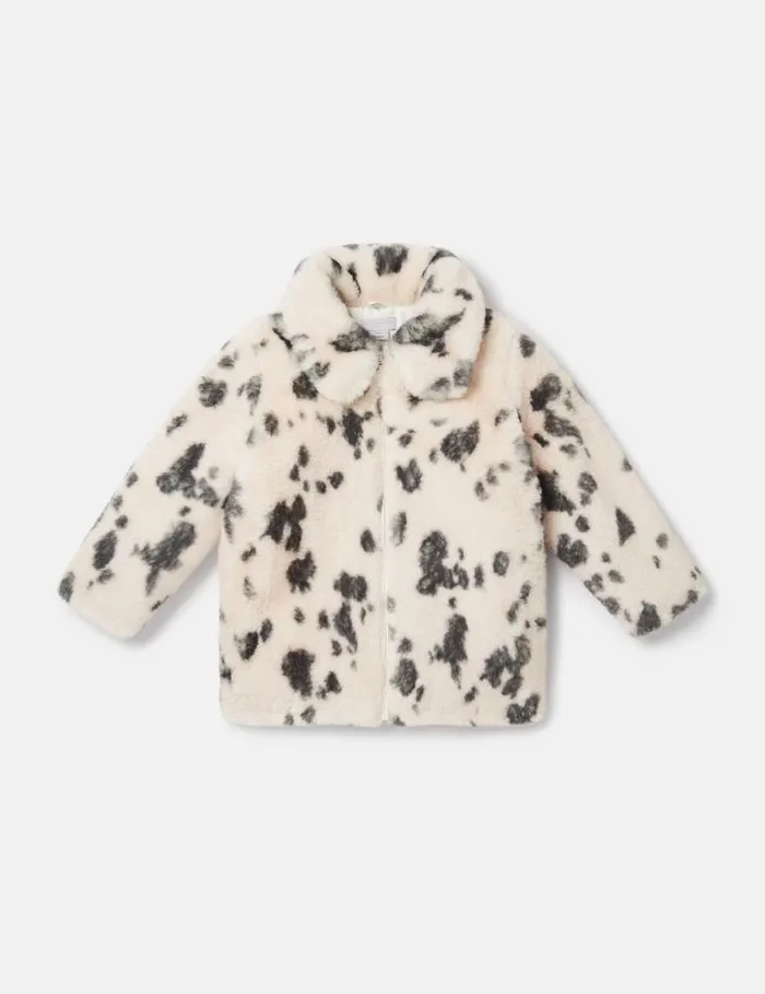 Kids Appaloosa Pattern Coat Ivory Stella McCartney Outerwear