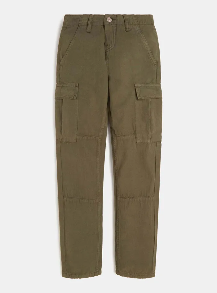 Kids Big Boy GUESS Olive Cargo Pants 716