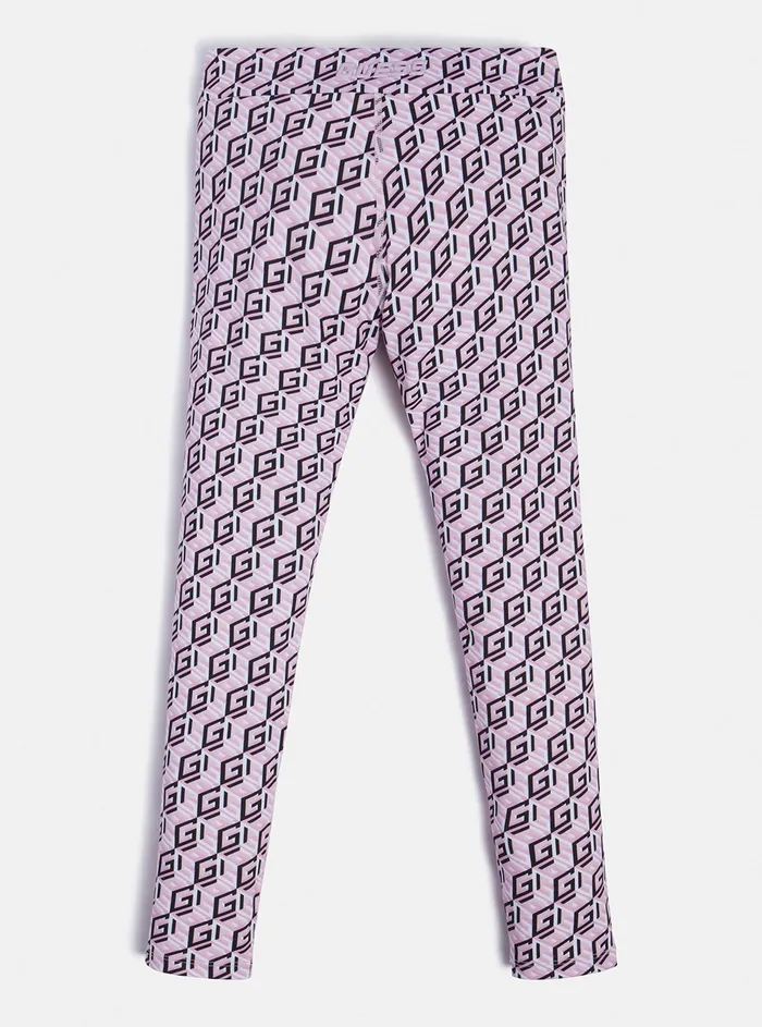 Kids Big Girl GUESS Pink G Cube Combo Leggings 816 Kids Big Girl GUESS Pink G Cube Combo Leggings 816