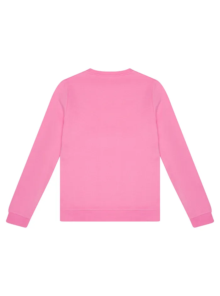 Kids Big Girl GUESS Pink Rhinestones Active Logo Top 716
