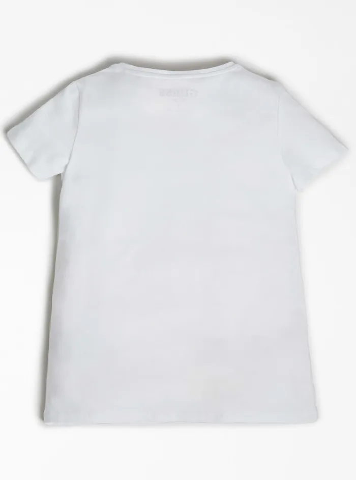 Kids Big Girl GUESS White Leopard Logo Tshirt 716 Kids Big Girl GUESS White Leopard Logo Tshirt 716