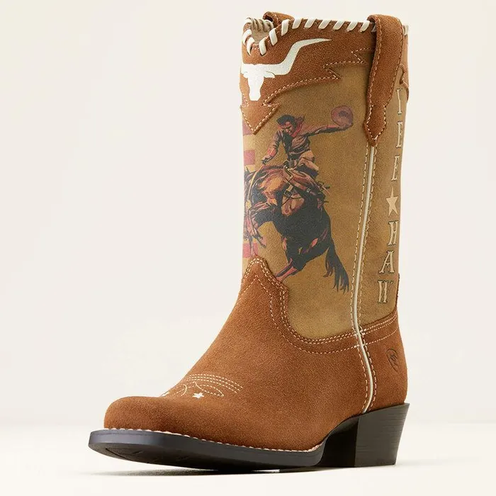 Kids Big Kids039 Footwear Ariat Futurity Rodeo Quincy Western Boot Chestnut Suedeamerican Cowboy