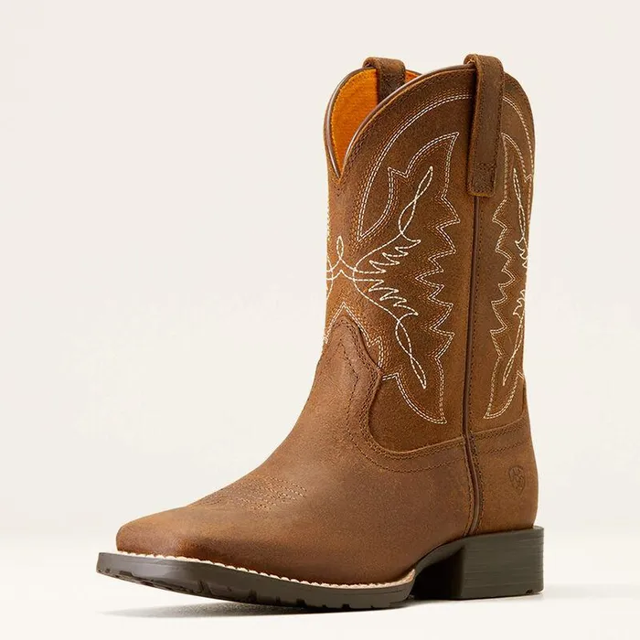 Kids Big Kids039 Footwear Ariat Hybrid Rancher Western Boot Distressed Tan