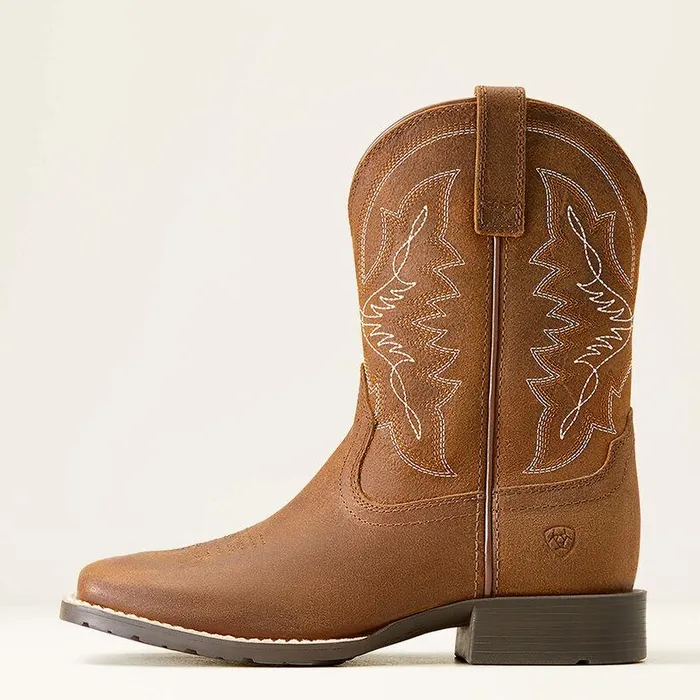 Kids Big Kids039 Footwear Ariat Hybrid Rancher Western Boot Distressed Tan