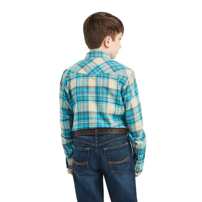 Kids Button Down Shirts Ariat Handley Retro Fit Shirt Sylvan Teal Kids Button Down Shirts Ariat Handley Retro Fit Shirt Sylvan Teal
