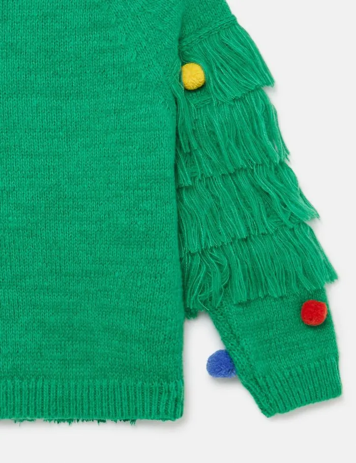 Kids Christmas Tree Knitted Sweater Green Stella McCartney Sweaters and Cardigans Kids Christmas Tree Knitted Sweater Green Stella McCartney Sweaters and Cardigans