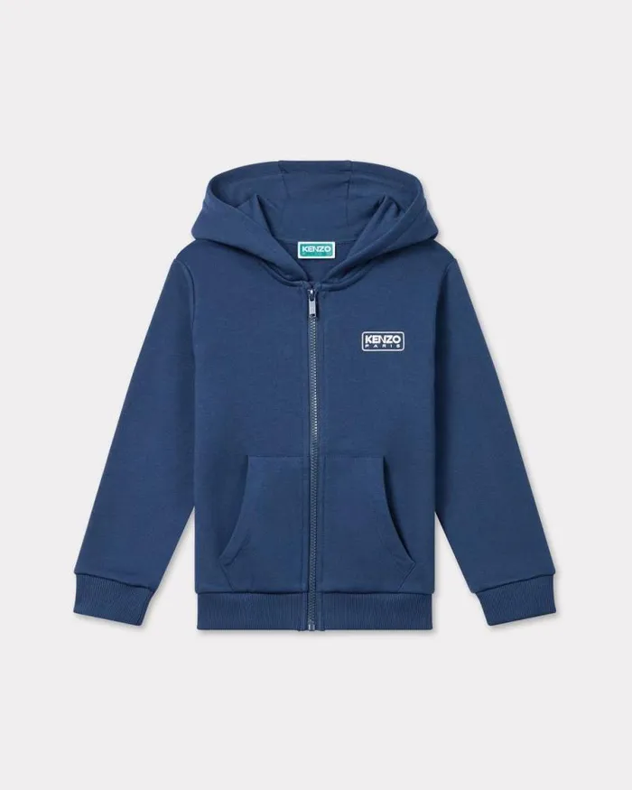 Kids Fleecy Tracksuit Top Blue Black Kenzo Tshirts And Sweatshirts