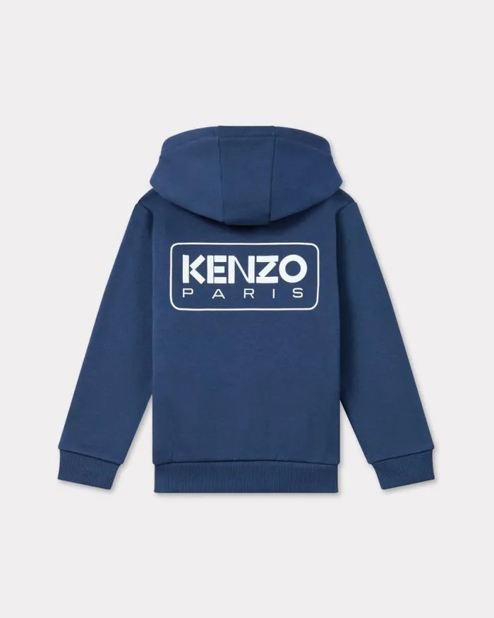 Kids Fleecy Tracksuit Top Blue Black Kenzo Tshirts And Sweatshirts