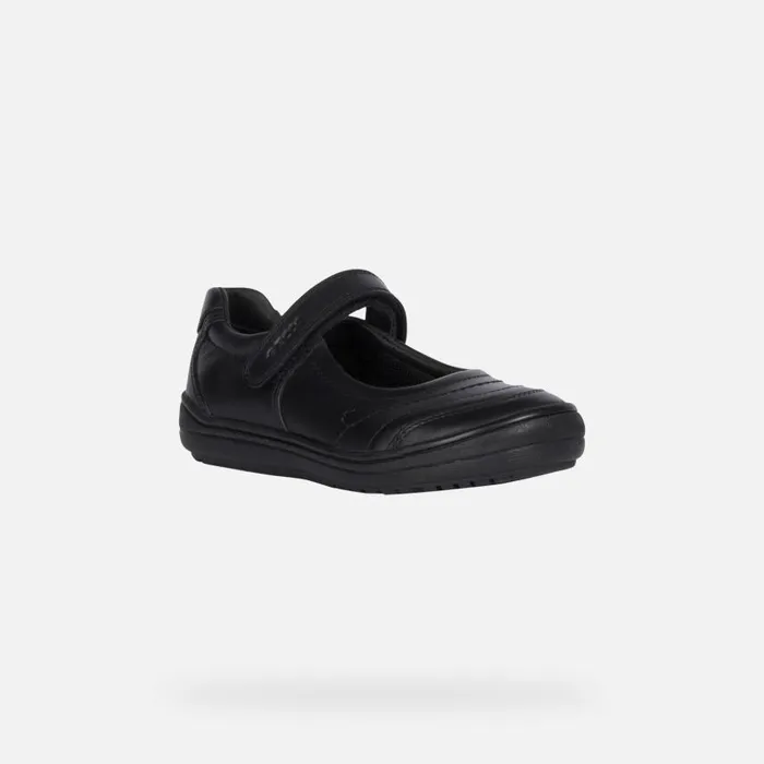 Kids Geox Ballerinas HADRIEL I Leather Ballerina Flats Black Junior Girl Geox Black