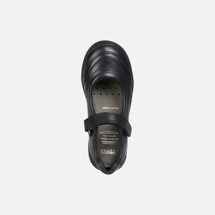 Kids Geox Ballerinas HADRIEL I Leather Ballerina Flats Black Junior Girl Geox Black