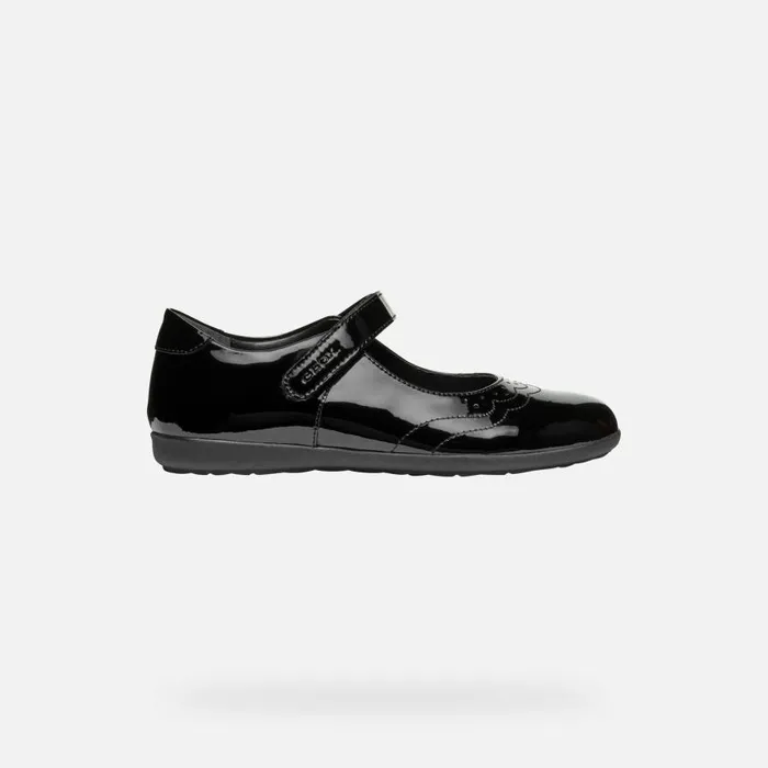 Kids Geox Ballerinas IBERIDE GIRL Black Ballet Flats With Straps Black
