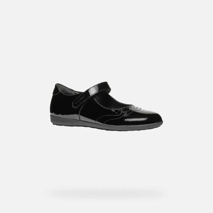 Kids Geox Ballerinas IBERIDE GIRL Black Ballet Flats With Straps Black