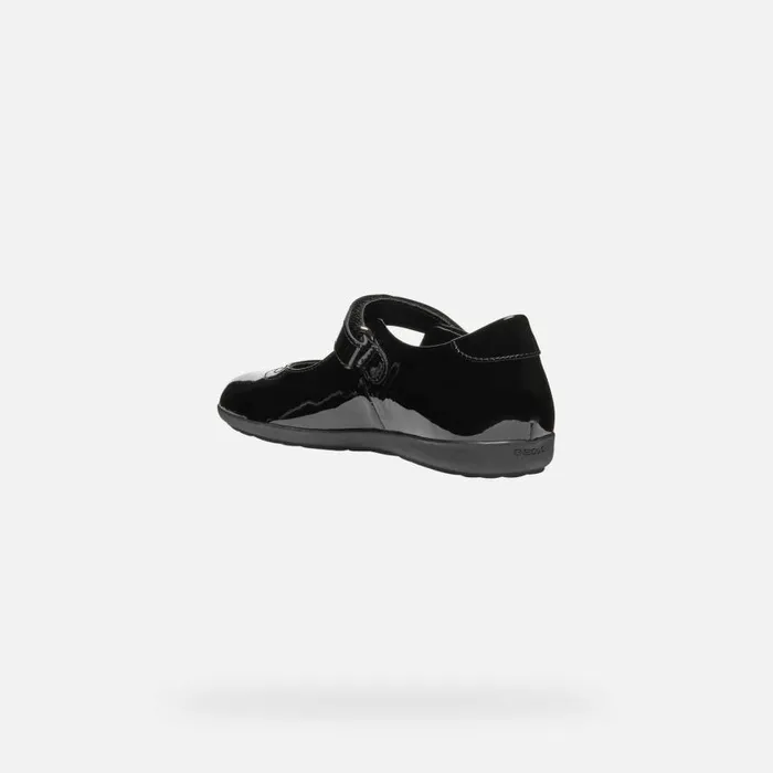Kids Geox Ballerinas IBERIDE GIRL Black Ballet Flats With Straps Black