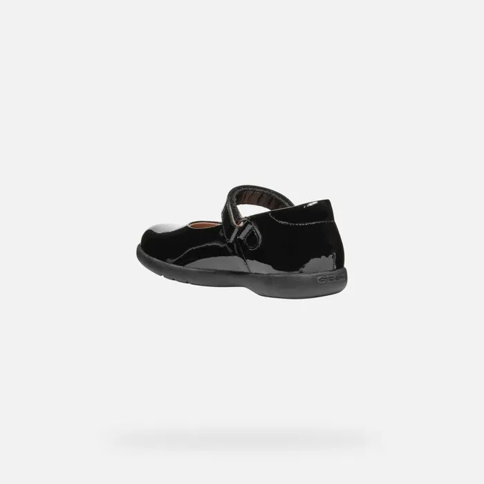 Kids Geox Ballerinas NAIMARA GIRL Black Ballet Flats With Straps Black
