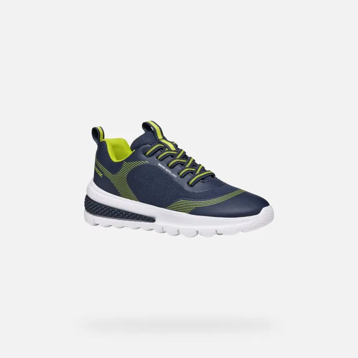 Kids Geox Sneakers ACTIVART BOY NavyLime Low Top Sneakers Navylime