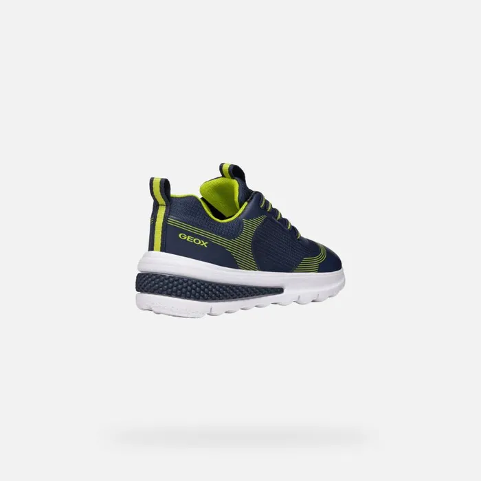 Kids Geox Sneakers ACTIVART BOY NavyLime Low Top Sneakers Navylime