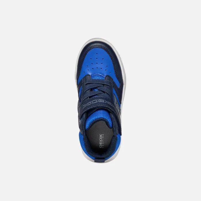 Kids Geox Sneakers BUZZERLIGHT BOY NavyRoyal High Top Sneakers Navyroyal