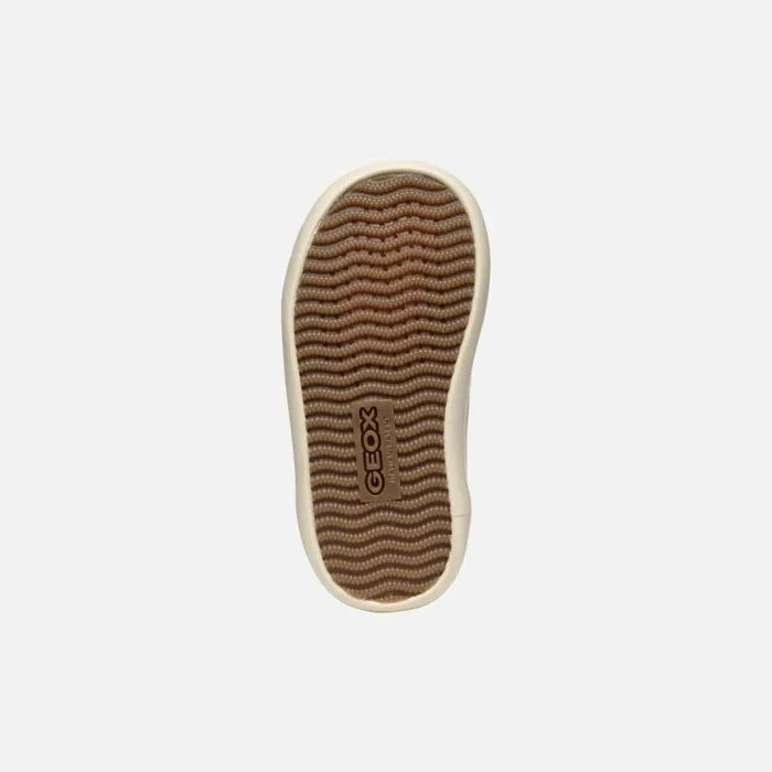 Kids Geox Sneakers GISLI BABY Brown High Top Sneakers Brown