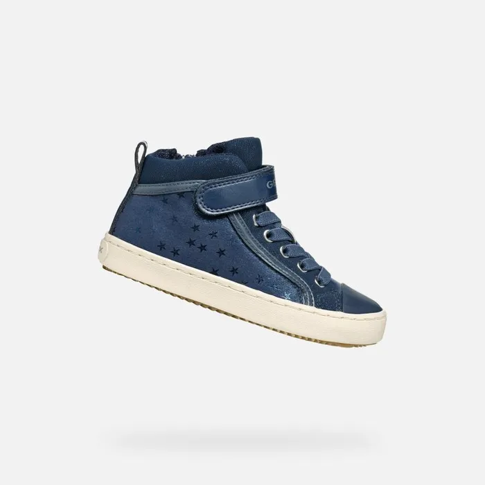 Kids Geox Sneakers KALISPERA GIRL Avio High Top Sneakers Avio
