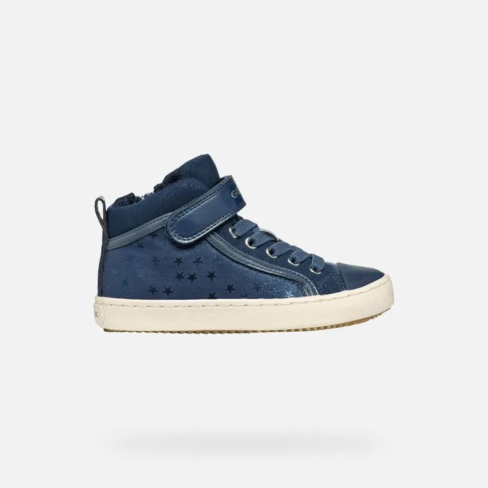 Kids Geox Sneakers KALISPERA GIRL Avio High Top Sneakers Avio