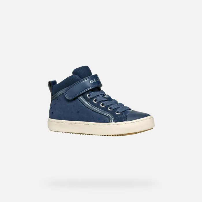 Kids Geox Sneakers KALISPERA GIRL Avio High Top Sneakers Avio