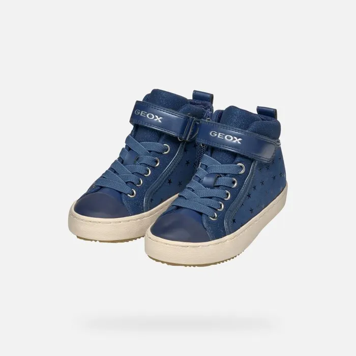 Kids Geox Sneakers KALISPERA GIRL Avio High Top Sneakers Avio