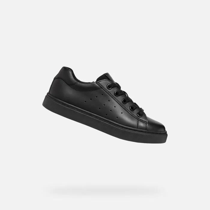 Kids Geox Sneakers NASHIK Kids039s Black Low Top Sneakers UNIFORM Black