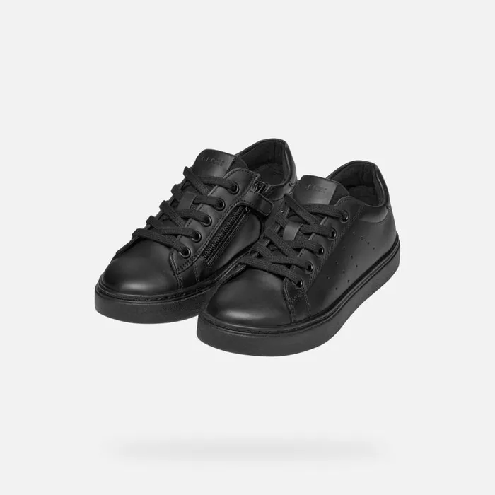 Kids Geox Sneakers NASHIK Kids039s Black Low Top Sneakers UNIFORM Black