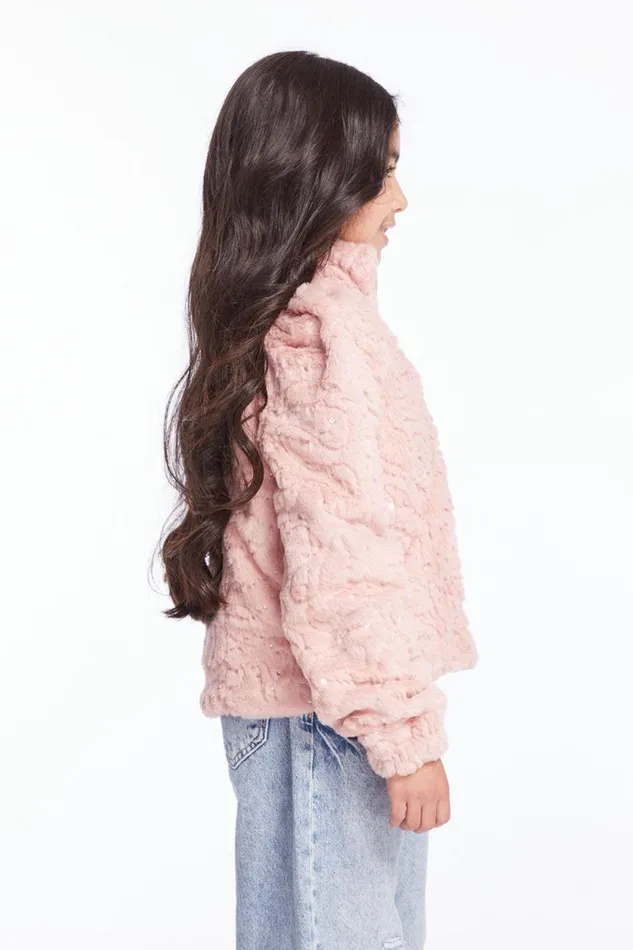 Kids Girls Chaser Brand Girls Pinky Puff Sleeve Jacket