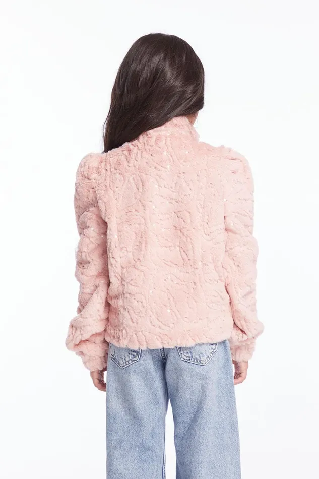 Kids Girls Chaser Brand Girls Pinky Puff Sleeve Jacket