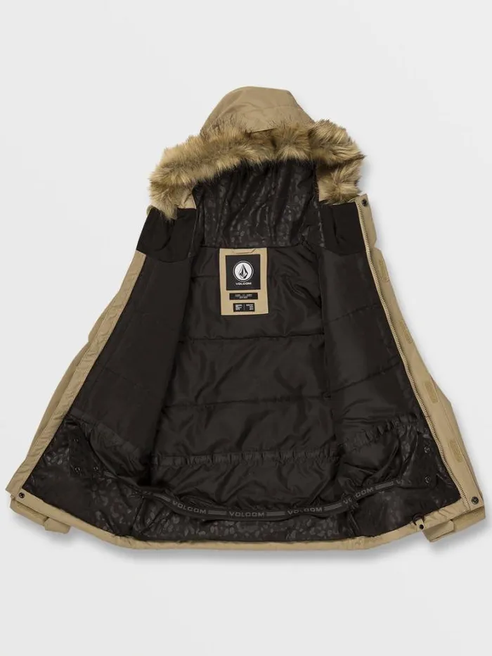 Kids Jackets Volcom So Minty Insulated Jacket 8211 Dark Khaki