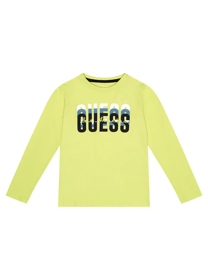 Kids Little Boy GUESS Eco Kiwi Logo Tshirt 27