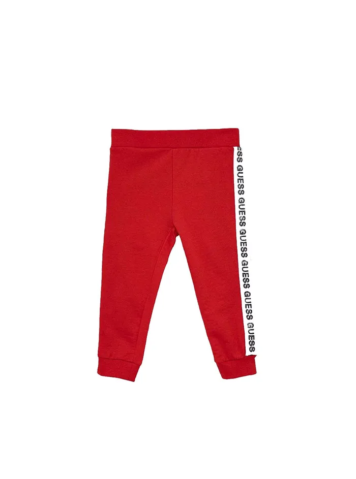Kids Little Girl GUESS Red Glitter Active Logo Pants 27