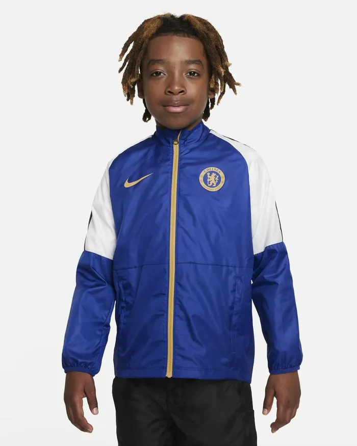 Kids Nike All Clothing Chelsea FC Repel Academy AWF Rush Bluewhitepitch Blueclub Gold