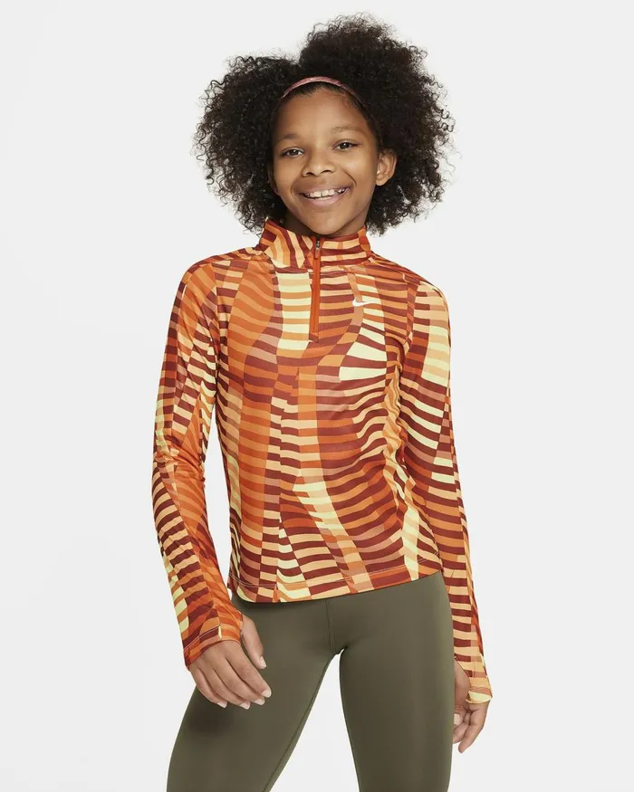 Kids Nike All Clothing DriFIT Melon Tintcampfire Orangewhite