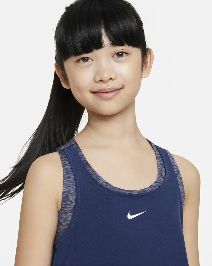 Kids Nike All Clothing DriFIT One Blackmidnight Navywhite