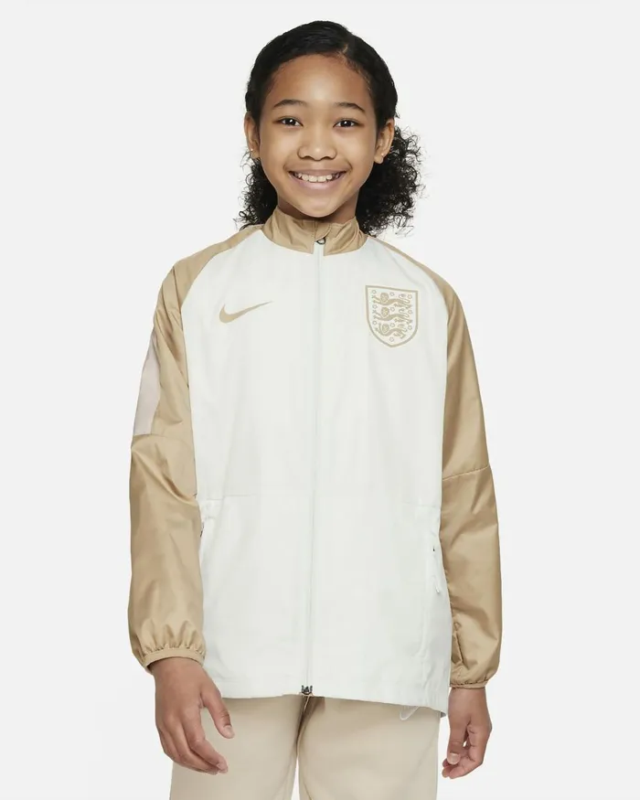 Kids Nike All Clothing England Repel Academy AWF Summit Whitehemppink Oxfordhemp