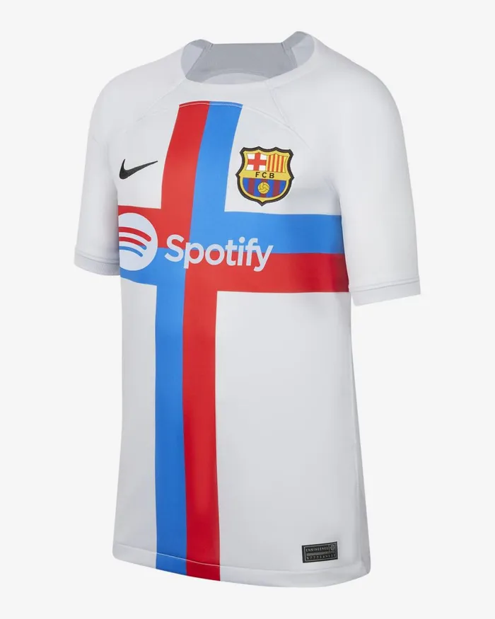 Kids Nike All Clothing FC Barcelona 202223 Stadium Third Sky Greysignal Blueblack