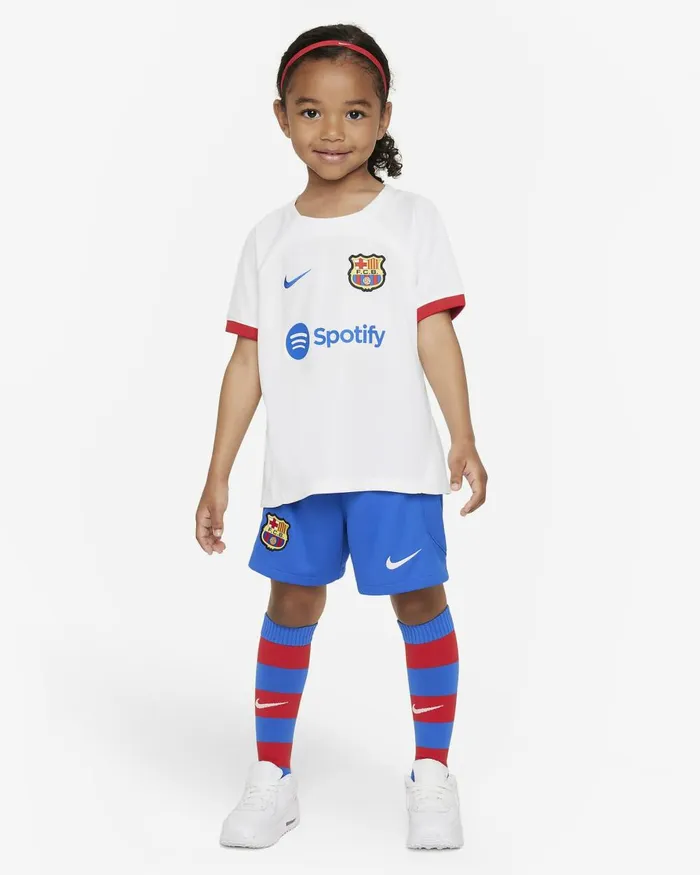 Kids Nike All Clothing FC Barcelona 202324 Away Whiteroyal Blueuniversity Redroyal Blue