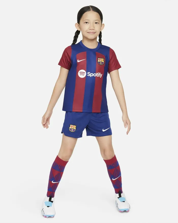 Kids Nike All Clothing FC Barcelona 202324 Home Deep Royal Bluenoble Redwhite