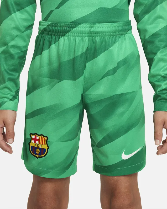 Kids Nike All Clothing FC Barcelona 202324 Stadium Goalkeeper Stadium Greenmalachitewhite