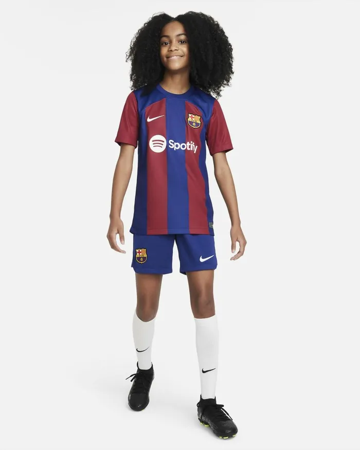 Kids Nike All Clothing FC Barcelona 202324 Stadium Home Deep Royal Bluewhite
