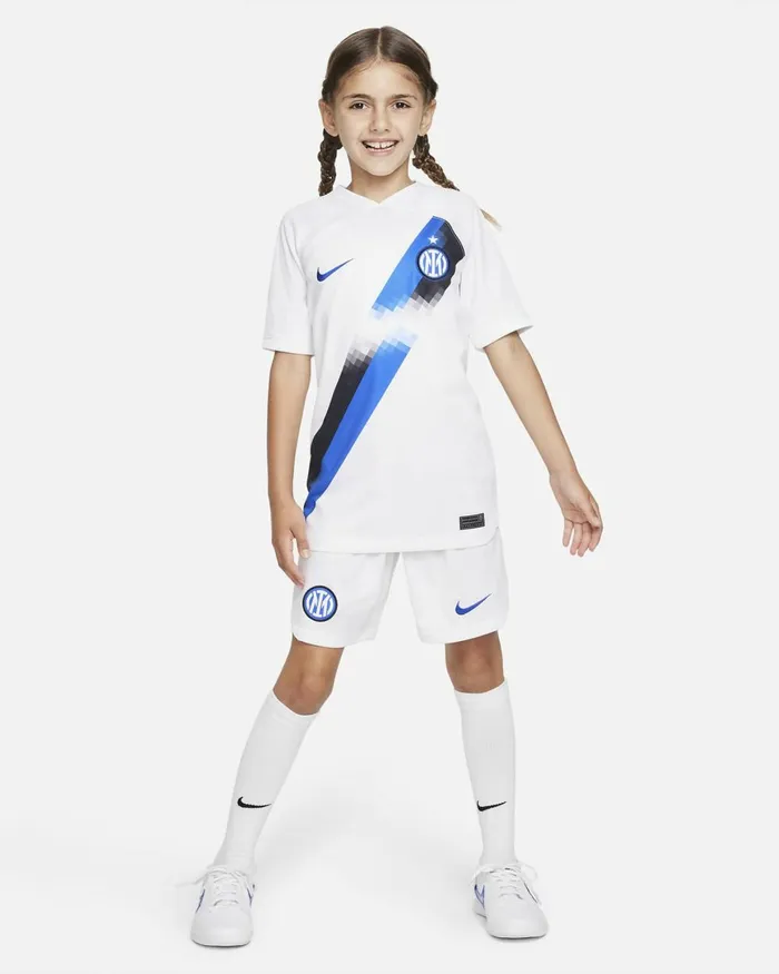 Kids Nike All Clothing Inter Milan 202324 Stadium HomeAway Whitewhitelyon Blue