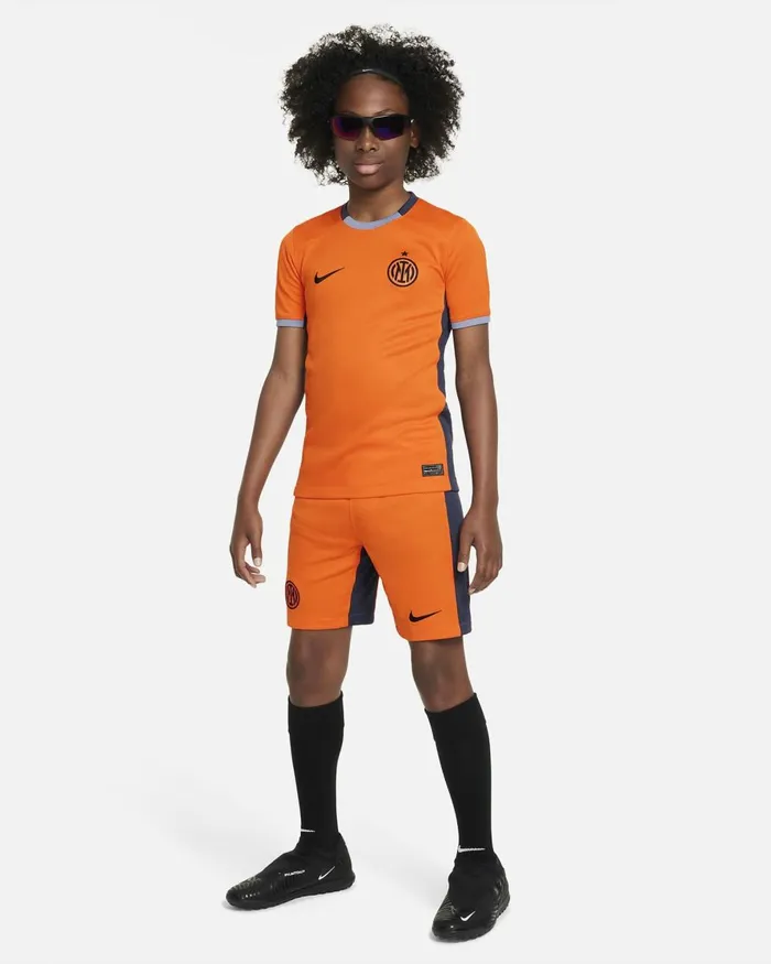 Kids Nike All Clothing Inter Milan 202324 Stadium Third Safety Orangethunder Blueblack