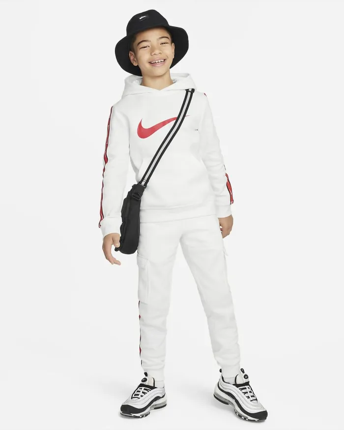 Kids Nike All Clothing Sportswear Repeat Summit Whitelight Crimson