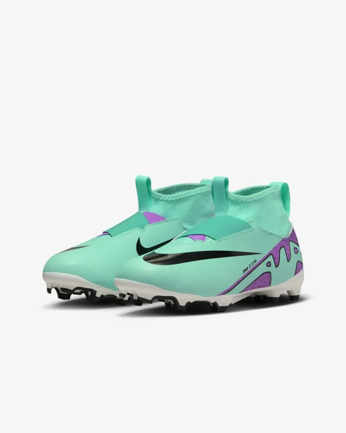 Kids Nike Football Jr Mercurial Superfly 9 Academy Hyper Turquoiseblackwhitefuchsia Dream